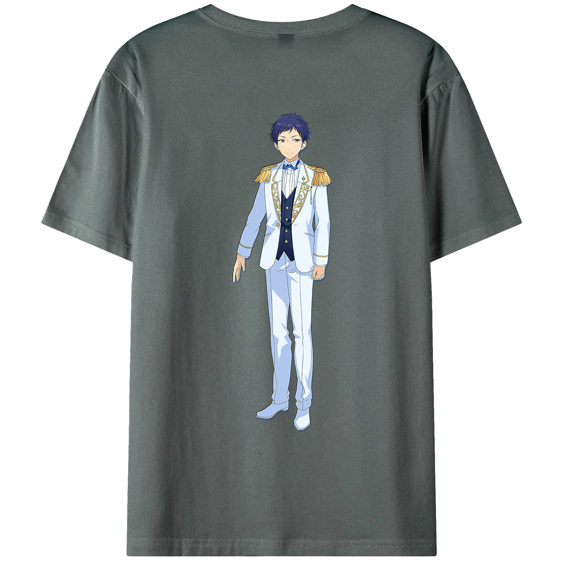 （画像用） あんさんぶるスターズ! Ensemble Stars 綿100％ メンズ半袖Tシャツ（バックプリント） 通気性